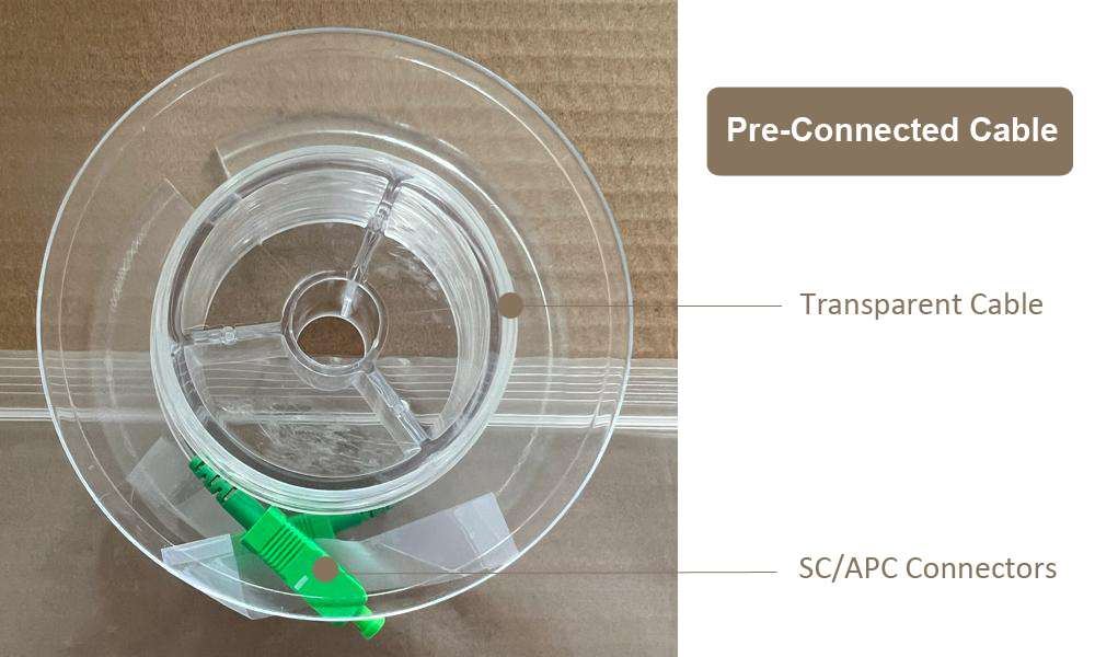FTTH Invisible Self-adhesive Transparent Cable 1.0*2.0mm