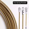 wire threader, new spring loaded electrician's wire threading tool, puller, wire rope, conduit puller, concealed wire conduit