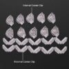 invisible fiber optic corner protector, plastic transparent indoor guides (inner & outer) for fiber invisible cables, sold as a pair