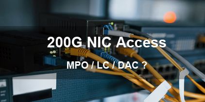 200g server's network interface card with mpo lc dac interface
