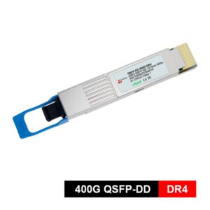qdd 400g dr4 transceiver, 1310nm dr4 500m with single mpo 12 apc receptacle, uncooled 4 channels 1310nm eml, 0~ 70ºc use, power dissipation< 10w, tdecq< 3.4db