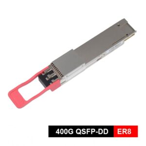 ethernet architecture 400g qsfp dd er8 transcevier, ultra long distance transmission of 40 km, smf lwdm8 (1273.54nm ~ 1309.14nm), duplex lc optical receptacle