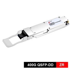 ip over metro or long haul dwdm use qsfp dd 400g zr coherent transceiver 80km, 18.35x93.26x 8.50 mm, single mode lc duplex connector,power consumption: 22w 25w