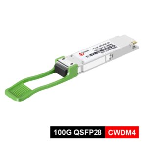 qsfp28 100g cwdm4 optical transceiver data center, smf cwdm4 (1271nm, 1291nm, 1311nm, 1331nm), lc duplex, 2km, 0°c ~ 70°c