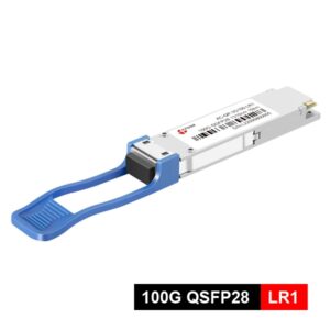 dci, 5g carrier use qsfp28 transceiver module, 100gbase lr1 single lambda technology pam4, 10km transmission distance with 106.25 gb/s, 1310nm, duplex lc connectors