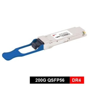 200g qsfp56 dr4 transcevier, dr4 1310nm 500m mpo 12 apc connector, power consumption<5.5w
