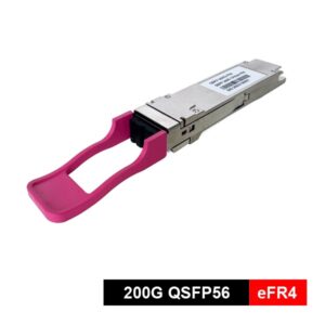 200gb ethenet qsfp56 efr4 transceiver, cwdm4(1271nm,1291nm,1311nm,1331nm) smf 3 4km, lc/upc duplex receptacle