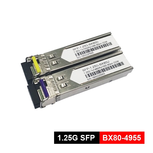 single mode fiber 1490nm,1550nm, 1.25gbps, 80km, bi directional single lc sfp module, 5ºc ~ +70ºc, with ddm