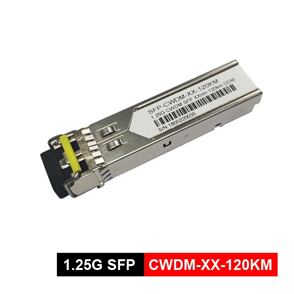 cwdm 1471nm~1611nm, 1.25gbps, 120km, duplex lc cwdm sfp module, 5ºc ~ +70ºc, with ddm