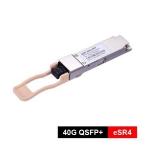 40gbase esr4 mp qsfp transceiver, mpo 12 receptacle, om3 300m; om4 400m, 850nm