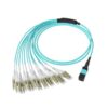 10g om3 mpo 24 breakout cable aqua lszh 3mts, fanout 24 lc/pc pigtails, best for base 24 mpo cassette panel