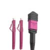 inno om4 mpo to lc breakout cable, 50/125um lszh 3.0mm, 10m, rose red,1pc/pack, polarity type b
