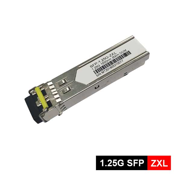 1g sfp+ fiber optic sfp module lc receptacle, 1550nm 80km, dfb laser with power 0 ~ +5db, pin receiver sensitivity 24 ~ 3dbm, 40~85°c (copy)