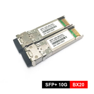 10G BIDI SFP+ Single Fiber Transceiver 1270/1330nm 20km, DDM, DFB Laser, PIN Photo-detector, Simplex LC Optical Interface