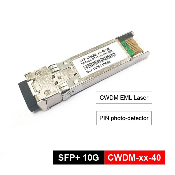 10g single mode sfp+ cwdm sfp10g 1510nm 40km, 11.3gbps eml+pin for 1470 1610nm, duplex lc, ddm