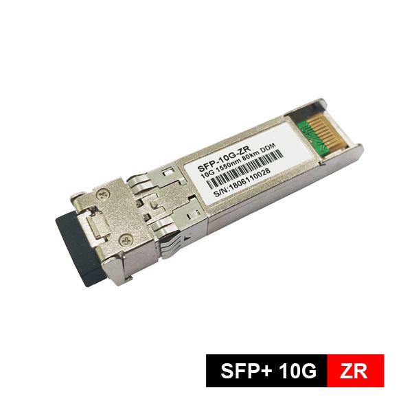 sfp 10g zr 80km optical transceiver module, 9.95gbps to 11.3gbps, sm 1550nm eml+apd, smf duplex lc, low consumption ≤1.5w