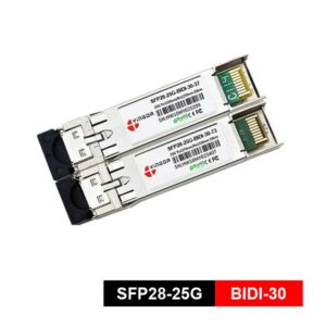 the 25g sfp28 bidi 30km fiber transceiver, 1270nm/1330nm, simplex lc, eml laser, apd receiver, 40℃ ~ 85℃
