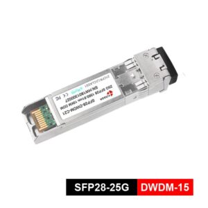 25g sfp28 dwdm transceiver module, c band dwdm(1528nm~1565nm)50ghz 96channels, eml laser + apd receiver, industrial temp: 40~85°c