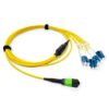 usconec mtp lc breakout cable sm os2 3.0mm 1m lszh yellow, base 8 mtp apc male connector il