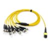12 fiber single mode mtp fanout cable,type a, breakout 12 single core st pigtails 2.0mm 0.35m for iiot, medical or military use