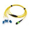 usconec mtp lc breakout cable sm os2 3.0mm 1m lszh yellow, base 8 mtp apc male connector il