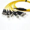 12 fiber single mode mtp fanout cable,type a, breakout 12 single core st pigtails 2.0mm 0.35m for iiot, medical or military use