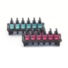 6 port MPO adapter plate OM3/OM4 multimode aqua/magenta with flange from Yingda