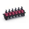 6 port MPO adapter plate OM4 multimode magenta with flange from Yingda